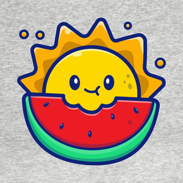 Cute Sun Eating Watermelon by Catalyst Labs